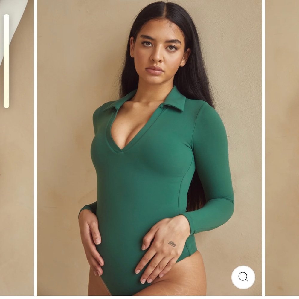BRAMISUIT V-NECK POLO LONG SLEEVE Emerald Small